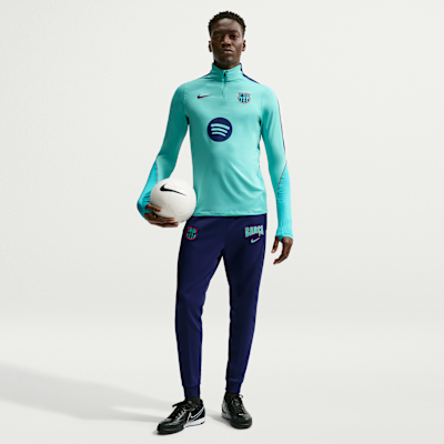 Nike FC Barcelona Strike Üçüncü Nike Dri-FIT Örgü Erkek Futbol Antrenman Üstü görsel 4