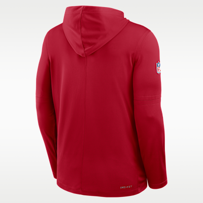 Playera de manga larga Nike Dri-FIT de la NFL con gorro para hombre San Francisco 49ers Pure Fury Sideline