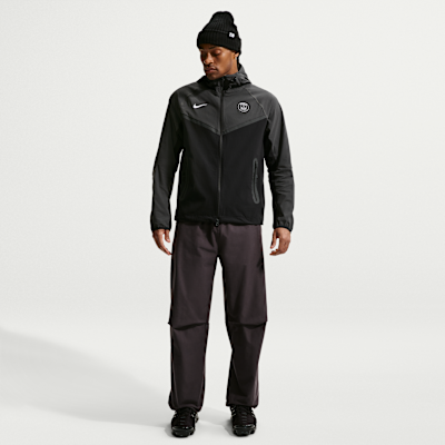 Nike Paris Saint-Germain Tech Windrunner Nike Tam Boy Fermuarlı Dokuma Erkek Futbol Ceketi görsel 4