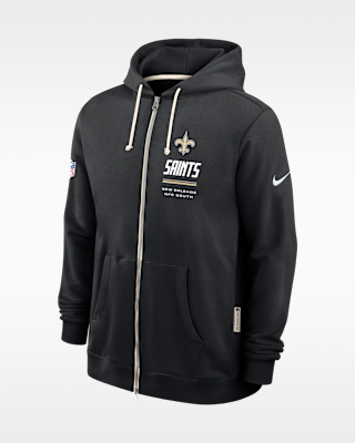 Мужское худи New Orleans Saints Sideline Standard Issue Nike Dri-FIT NFL Full-Zip Hoodie