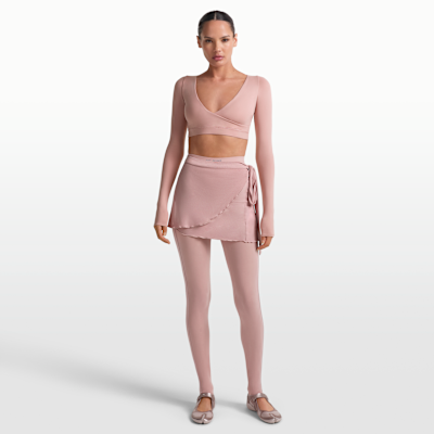 NikeSKIMS 매트 여성 긴팔 랩 탑