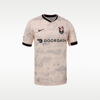 Jersey Nike Dri-FIT de la NWSL tipo réplica para hombre Christen Press Angel City FC visitante 2025 Stadium