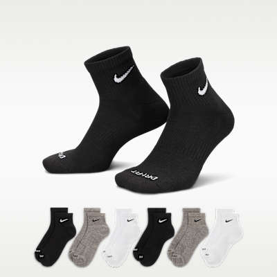 Calcetines al tobillo de entrenamiento Nike Everyday Plus Cushioned (6 pares)