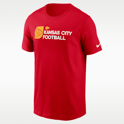 Playera Nike de la NFL para hombre Kansas City Chiefs Team Outline Essential T-Shirt
