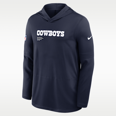 Dallas Cowboys Pure Fury Sideline Men's Nike Dri-FIT NFL Long-Sleeve Hooded Top