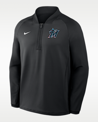 Мужские  Miami Marlins Authentic Collection Nike Dri-FIT MLB 1/2-Zip Long-Sleeve Top