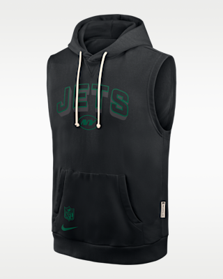 Мужское худи New York Jets Sideline Nike Dri-FIT NFL Sleeveless Pullover Hoodie
