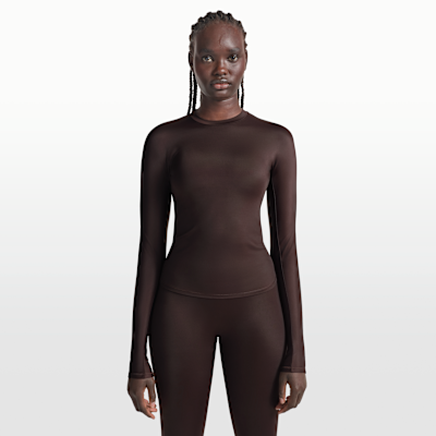 NikeSKIMS Shine Women's Long-Sleeve Crew-Neck Top