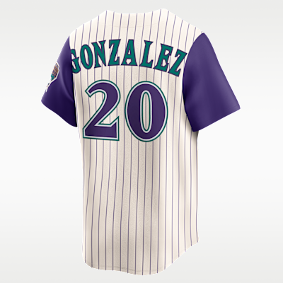 Luis Gonzalez Arizona Diamondbacks Cooperstown Men's Nike Dri-FIT ADV MLB Limited Jersey