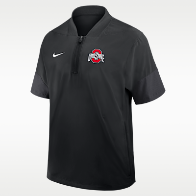 Ohio State Sideline Coach Men's Nike College 1/2-Zip Short-Sleeve Jacket