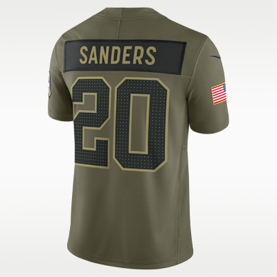 Barry Sanders Detroit Lions Salute to Service Retired Men's Nike Dri-FIT NFL Limited Jersey