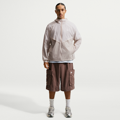 Nike Windrunner Astarsız Tam Boy Fermuarlı UV Erkek Ceketi görsel 4