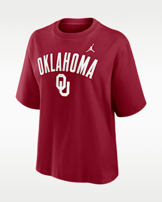 Женская футболка Oklahoma Arch Over Logo Boxy Jordan Brand College