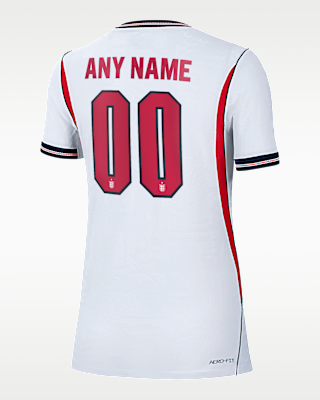 Женские джерси England 2026 Match Home Nike Aero-FIT Soccer Authentic Custom Jersey By You