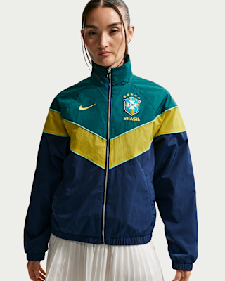 Женская куртка Brazil Windrunner Nike Soccer UV Woven для бега