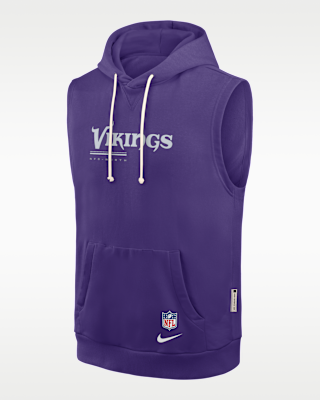 Мужское худи Minnesota Vikings Sideline Nike Dri-FIT NFL Sleeveless Pullover Hoodie