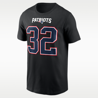 TreVeyon Henderson New England Patriots Carbon Men's Nike NFL T-Shirt