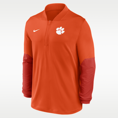 Playera universitaria Nike Dri-FIT de medio cierre para hombre Clemson