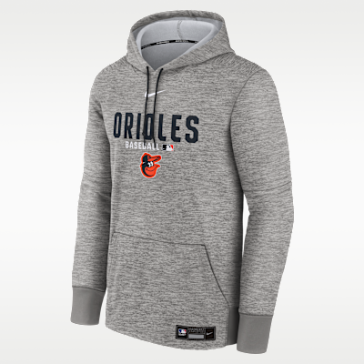Sudadera con gorro sin cierre Nike Therma de la MLB para hombre Baltimore Orioles Authentic Collection