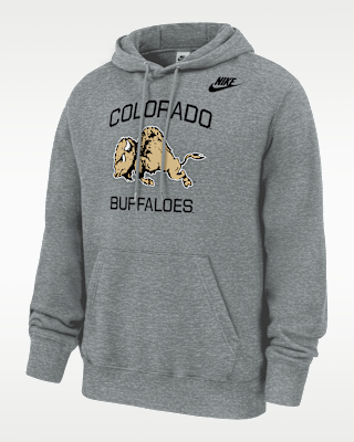 Мужское худи Colorado Buffaloes Club Nike Football Fleece Pullover Hoodie для футбола