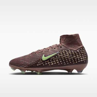 Nike Mercurial Superfly 10 Elite FG High-Top in Plum Eclipse and Metallic Silver, Kylian Mbappé collaboration colorway