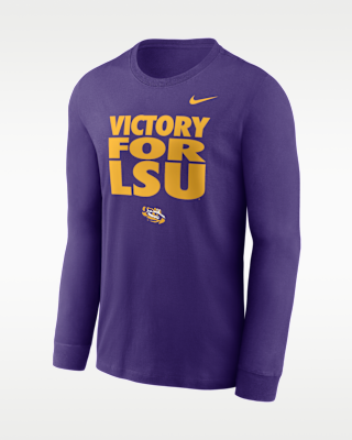 Мужская футболка LSU Sideline Slogan Nike Dri-FIT College Long-Sleeve