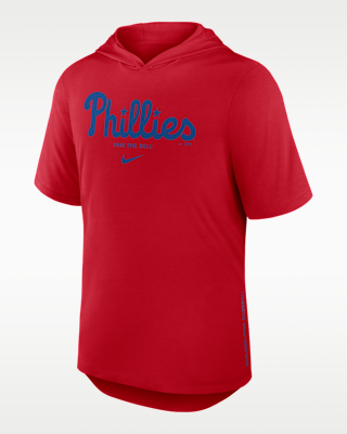 Мужская футболка Philadelphia Phillies Arched Wordmark Nike Dri-FIT MLB Hooded