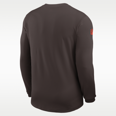 Cleveland Browns Sideline Coach Men's Nike Dri-FIT NFL Long-Sleeve Top