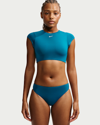 Женские  Nike Swim Cropped Swim Top