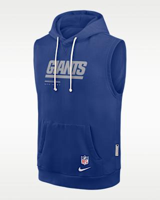 Мужское худи New York Giants Sideline Nike Dri-FIT NFL Sleeveless Pullover Hoodie