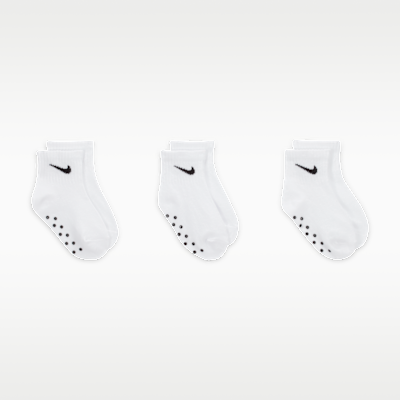 Nike Baby Swoosh Ankle Gripper Socks (3-Pairs)
