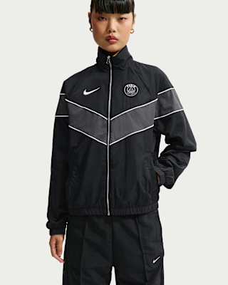 Женская куртка Paris Saint-Germain Windrunner Nike Soccer UV Woven для бега