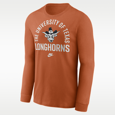 Texas Legacy Arched Logo Men's Nike College Long-Sleeve T-Shirt