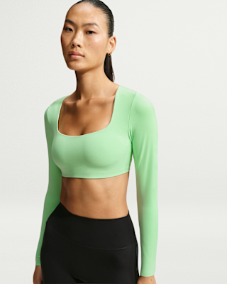 Женские Nike Zenvy Light-Support Padded Long-Sleeve Sports Bra