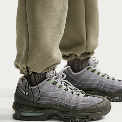 Nike Tech Renk Bloklu Açık Paçalı Fleece Erkek Eşofman Altı görsel 6