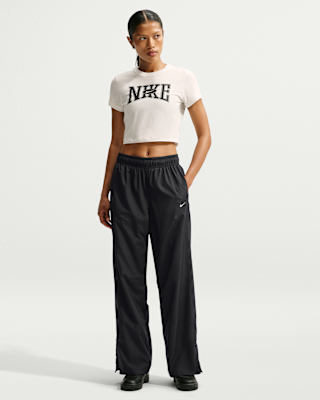 Женские  Nike Sportswear Classic Mid-Rise Open-Hem Pants