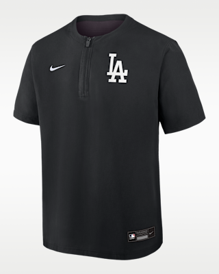 Мужские шорты Los Angeles Dodgers Authentic Collection Nike Dri-FIT MLB 1/4-Zip Short-Sleeve Windshirt
