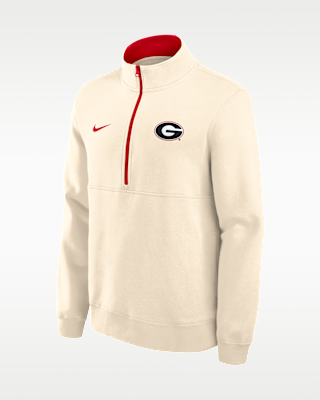 Мужские Georgia Primetime Primary Logo Nike College 1/2-Zip Crew