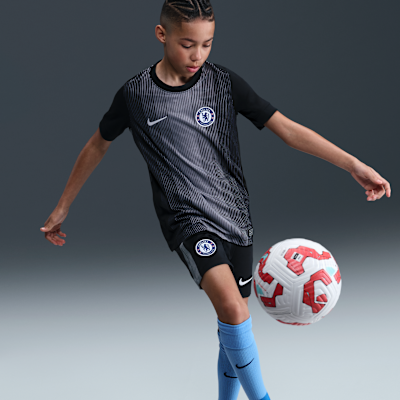 Maglia da calcio replica a manica corta Nike Dri-FIT Chelsea FC 2025/26 Stadium per ragazzo/a – Goalkeeper