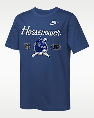 Детская футболка Indianapolis Colts Rewind Hometown Slub Big Kids' Nike Dri-FIT NFL