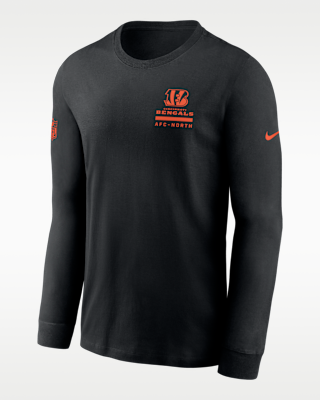 Мужская футболка Cincinnati Bengals Sideline Team Issue Nike Dri-FIT NFL Long-Sleeve