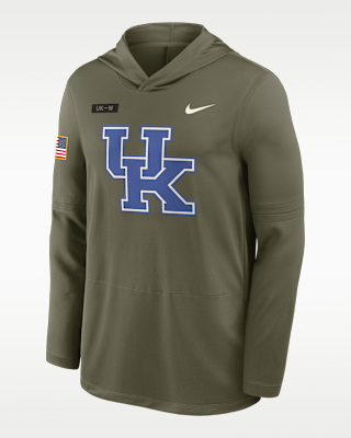 Мужские  Kentucky 2025 Military Appreciation Nike Dri-FIT College Long-Sleeve Hooded Top