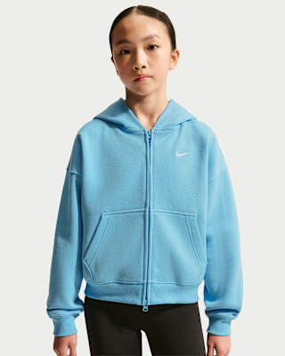 Детское худи Nike Sportswear Studio Fleece Big Kids' (Girls') Oversized Full-Zip Hoodie