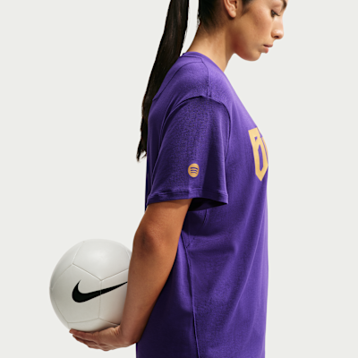 Nike FC Barcelona One Deplasman Nike Dri-FIT Bol Kesimli Kadın Futbol Üstü görsel 2