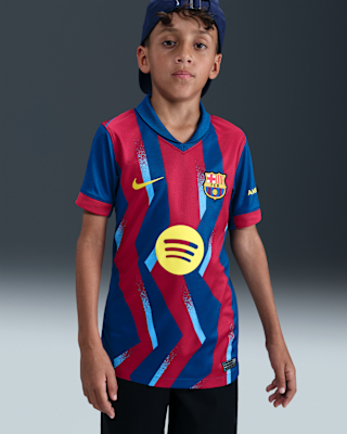 Детские джерси FC Barcelona 2025/26 Stadium Fourth Big Kids' Nike Dri-FIT Soccer Replica Jersey