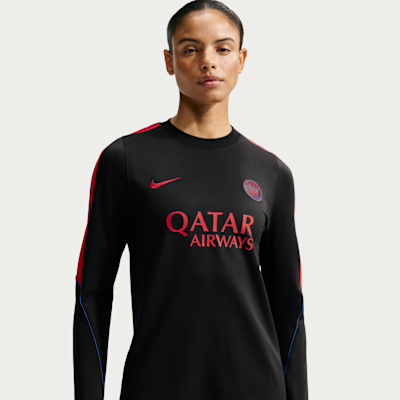 Nike Paris Saint-Germain Strike Nike Dri-FIT Crew Yakalı Örgü Kadın Futbol Üstü