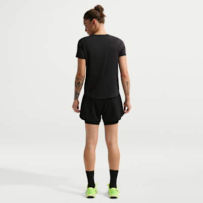 Nike One Dri-FIT Yüksek Belli 8 cm 2'si 1 Arada Kadın Şortu görsel 5