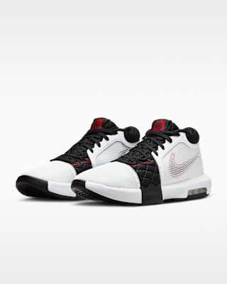 New Nike LaBron Witness 8 Black, White & Red Basketball Sneakers Nike LeBron Witness 8 Faze Black/White/Red Men main image 3