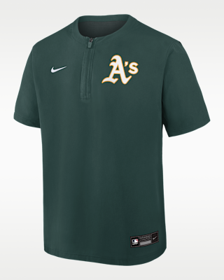 Мужские шорты Athletics Authentic Collection Nike Dri-FIT MLB 1/4-Zip Short-Sleeve Windshirt