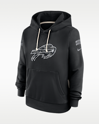 Женское худи Buffalo Bills Salute to Service Sideline Nike Dri-FIT NFL Pullover Hoodie